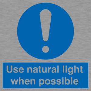 Use natural light when possible